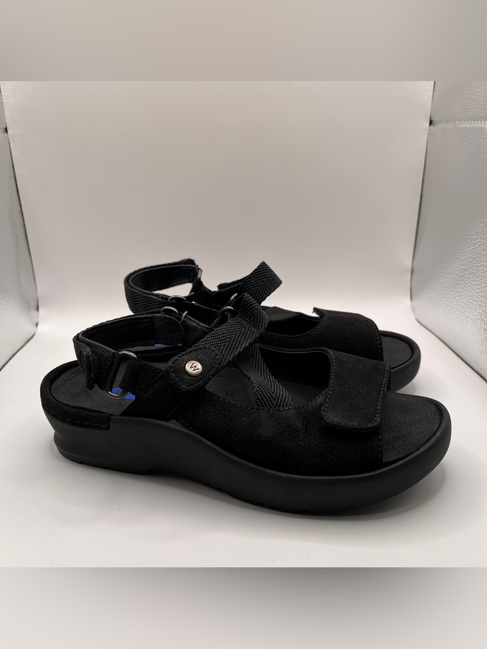 Wolky Jewel XW Black Nubuck size 37 US 6 orthopedic comfort walk